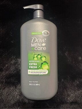 Dove Men+Care Extra Fresh Body & Face Wash — Gray with Green Label
